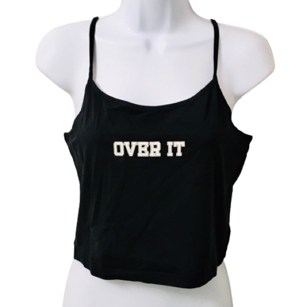 NWT “Over It” Logo Print Tank Top!